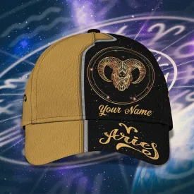 3D Classic Cap Aries 1 Personalized Name Cap Namashops