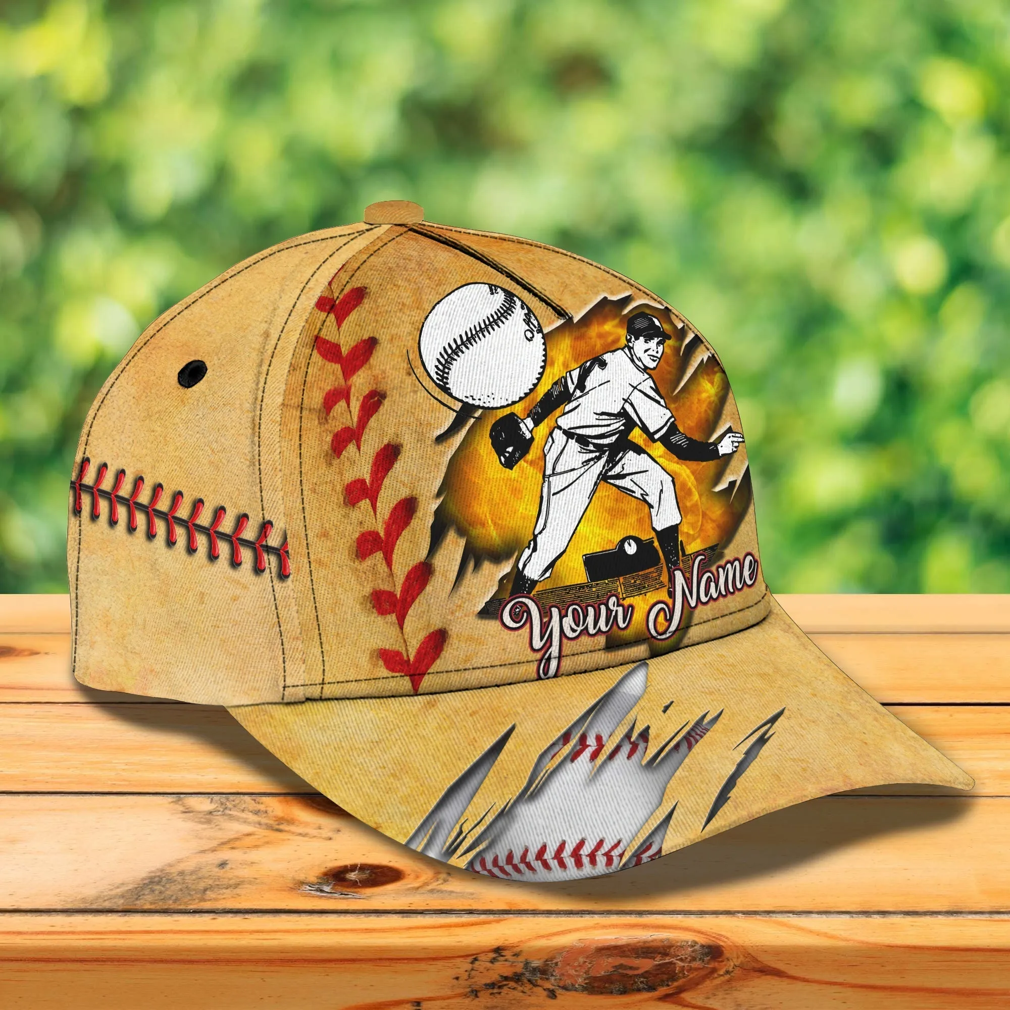3D Classic Cap Baseball D Personalized Name Cap Namashops