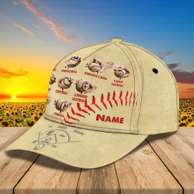 3D Classic Cap Baseball Pitching Grips Personalized Name Cap Namashops
