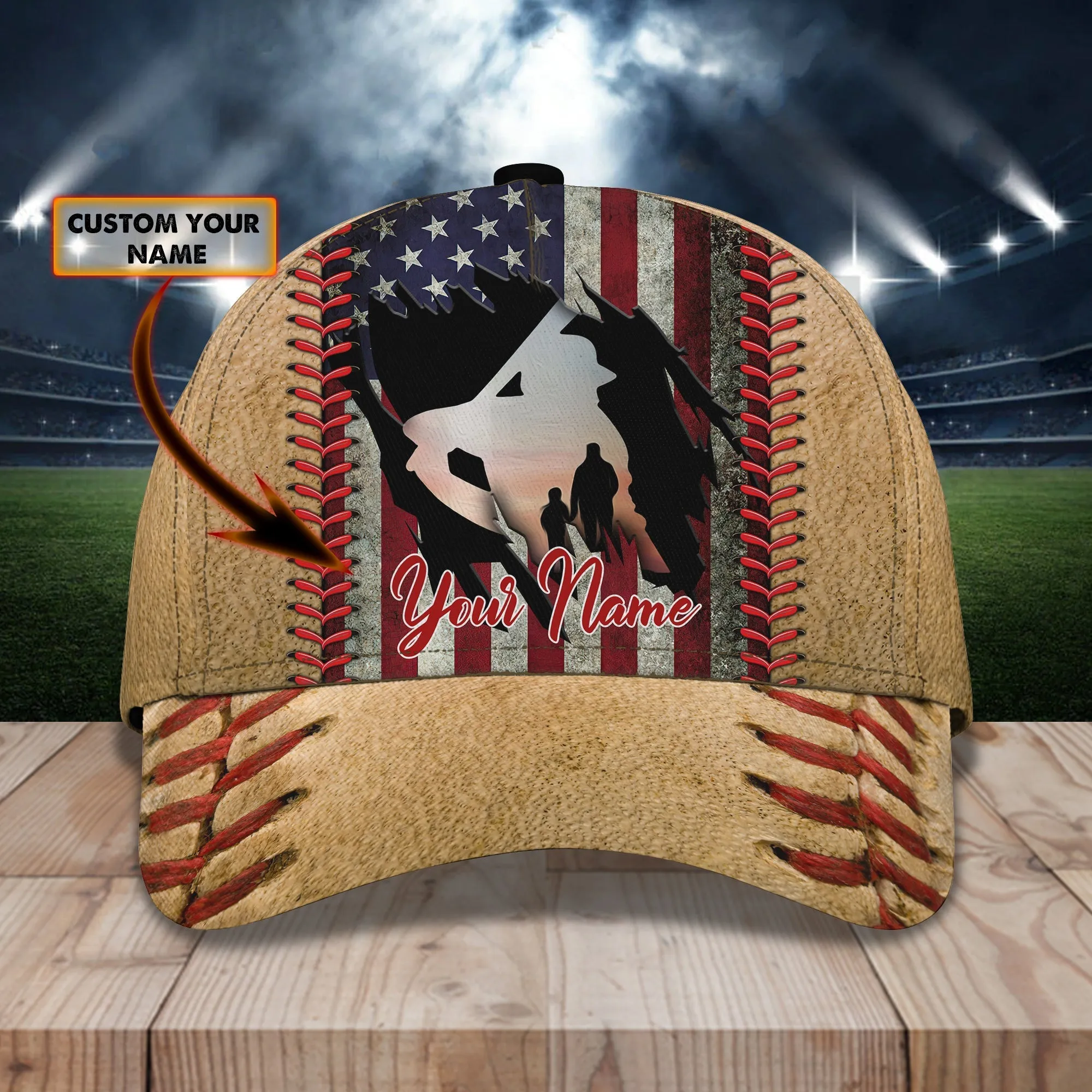 3D Classic Cap Baseball Son Personalized Name Cap Namashops