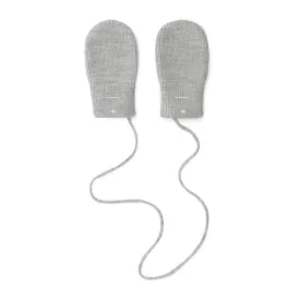 Baby Knitted Mittens, Grey Melange