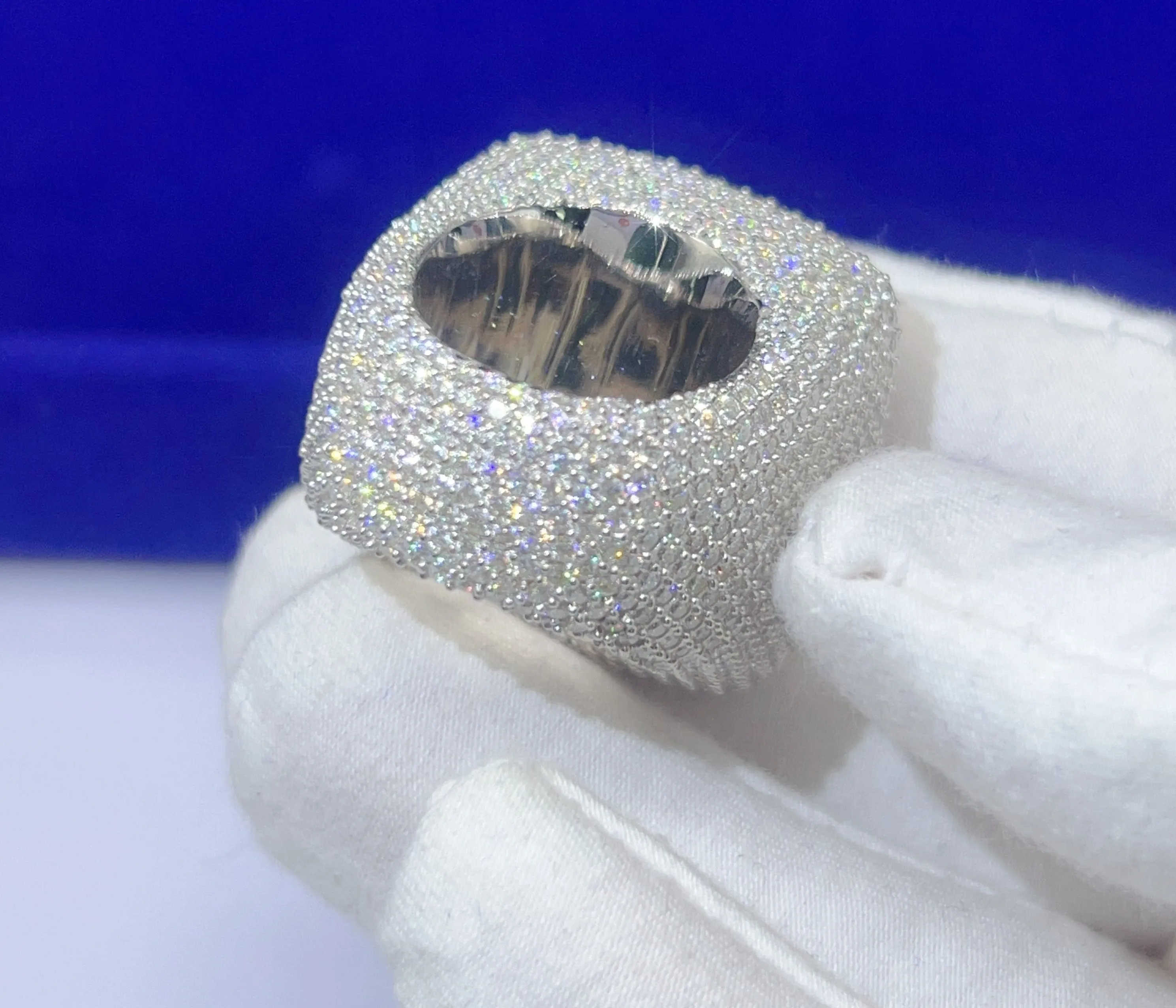 Baguette Square Shape Iced out Ring
