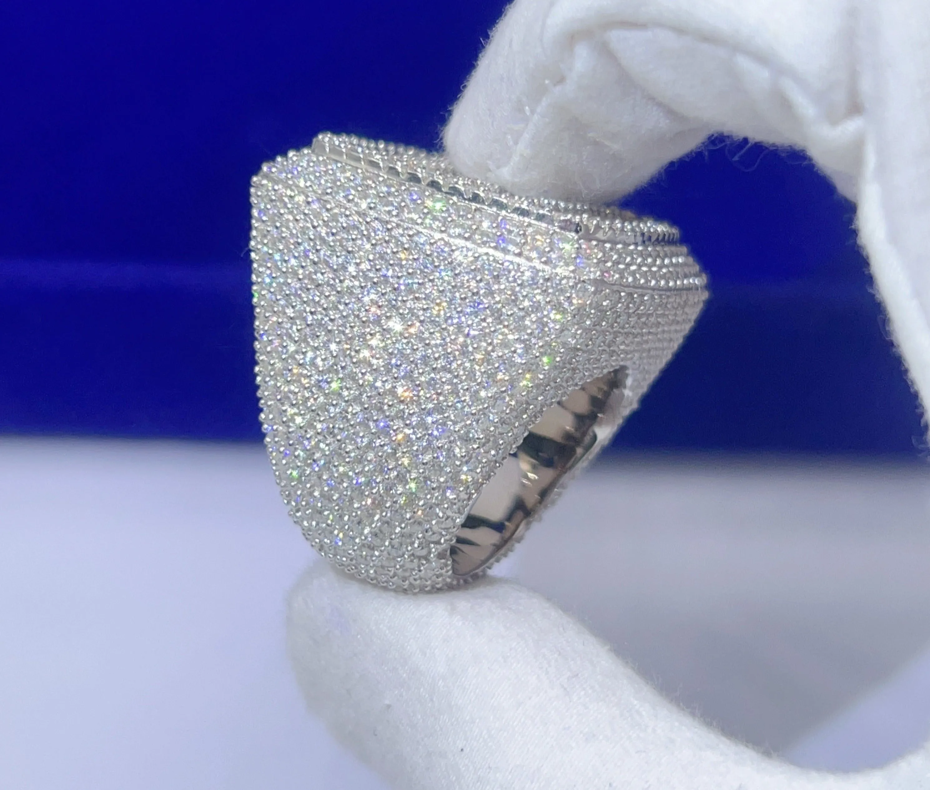 Baguette Square Shape Iced out Ring