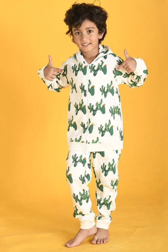CACTUS FLEECE JOGGER - WHITE