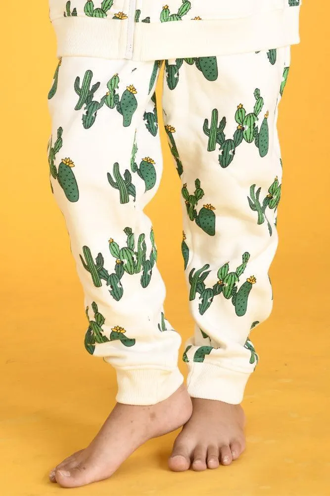 CACTUS FLEECE JOGGER - WHITE