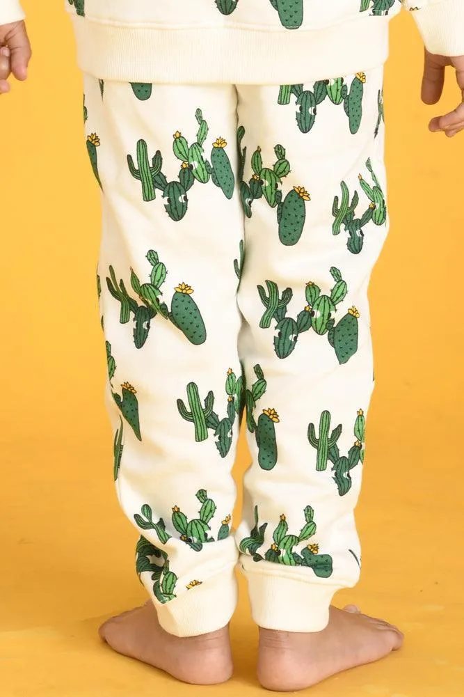 CACTUS FLEECE JOGGER - WHITE