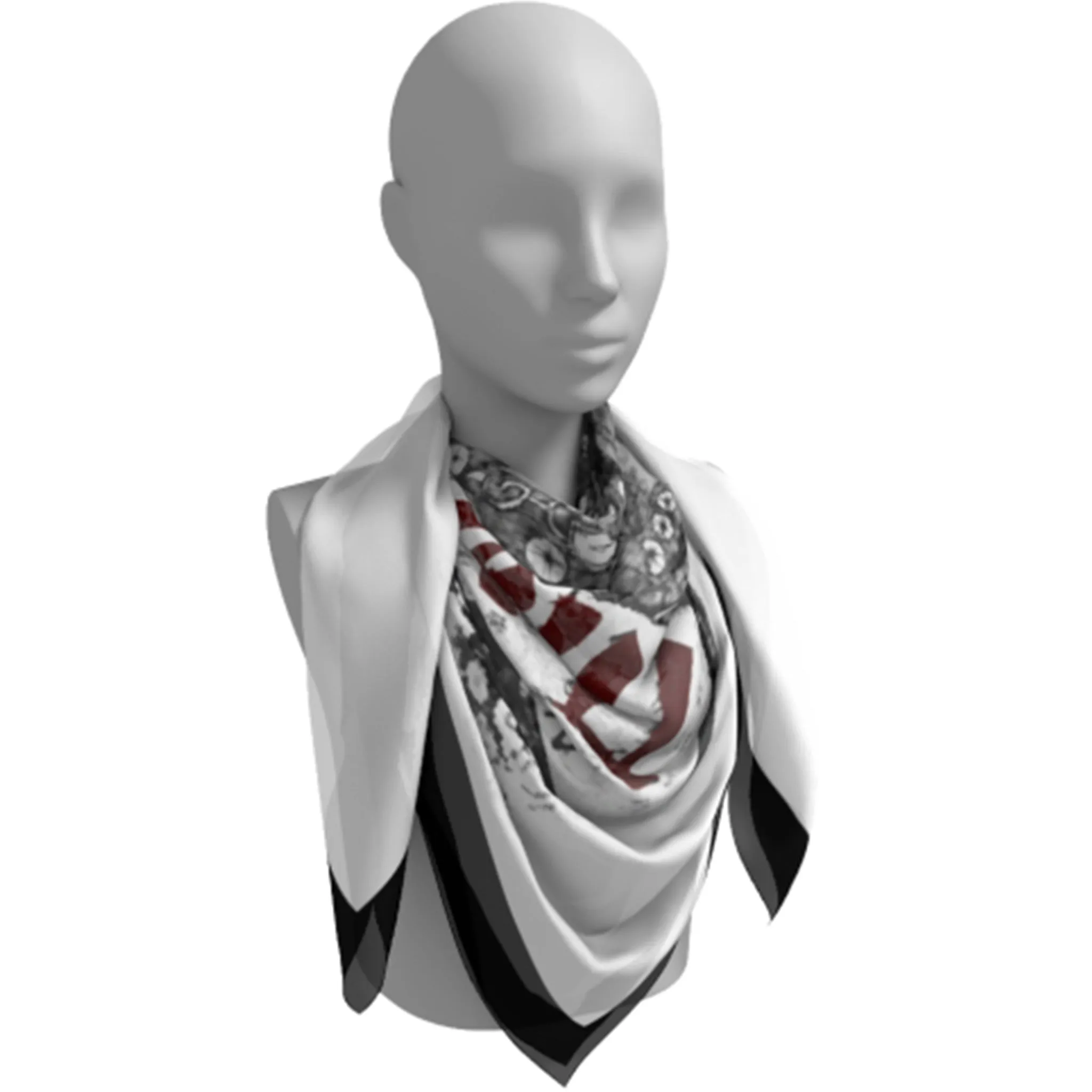 Empress Wu Zetian Silk Square Scarf