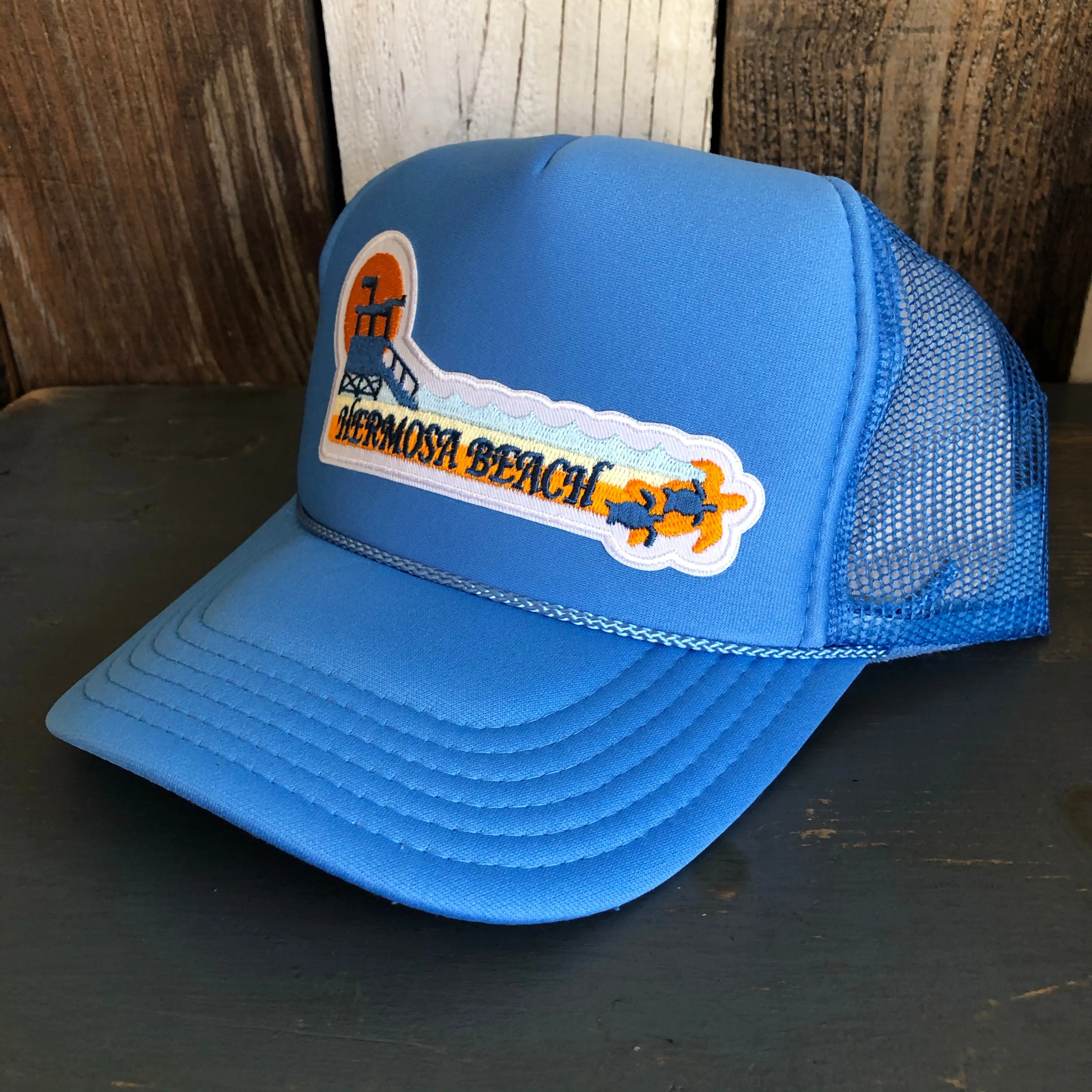 Hermosa Beach GOLDEN HOUR Trucker Hat - Col. Blue