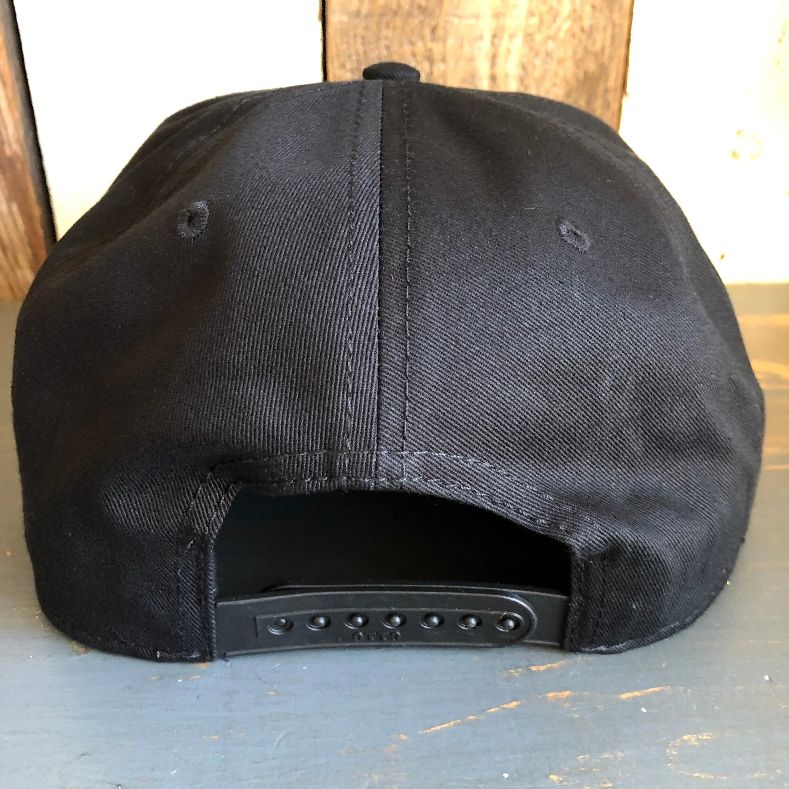 Hermosa Beach LIFEGUARD TOWER Black Panel/Hawaiian Pattern Visor - 6 Panel Mid Profile Snapback Hat - Makai