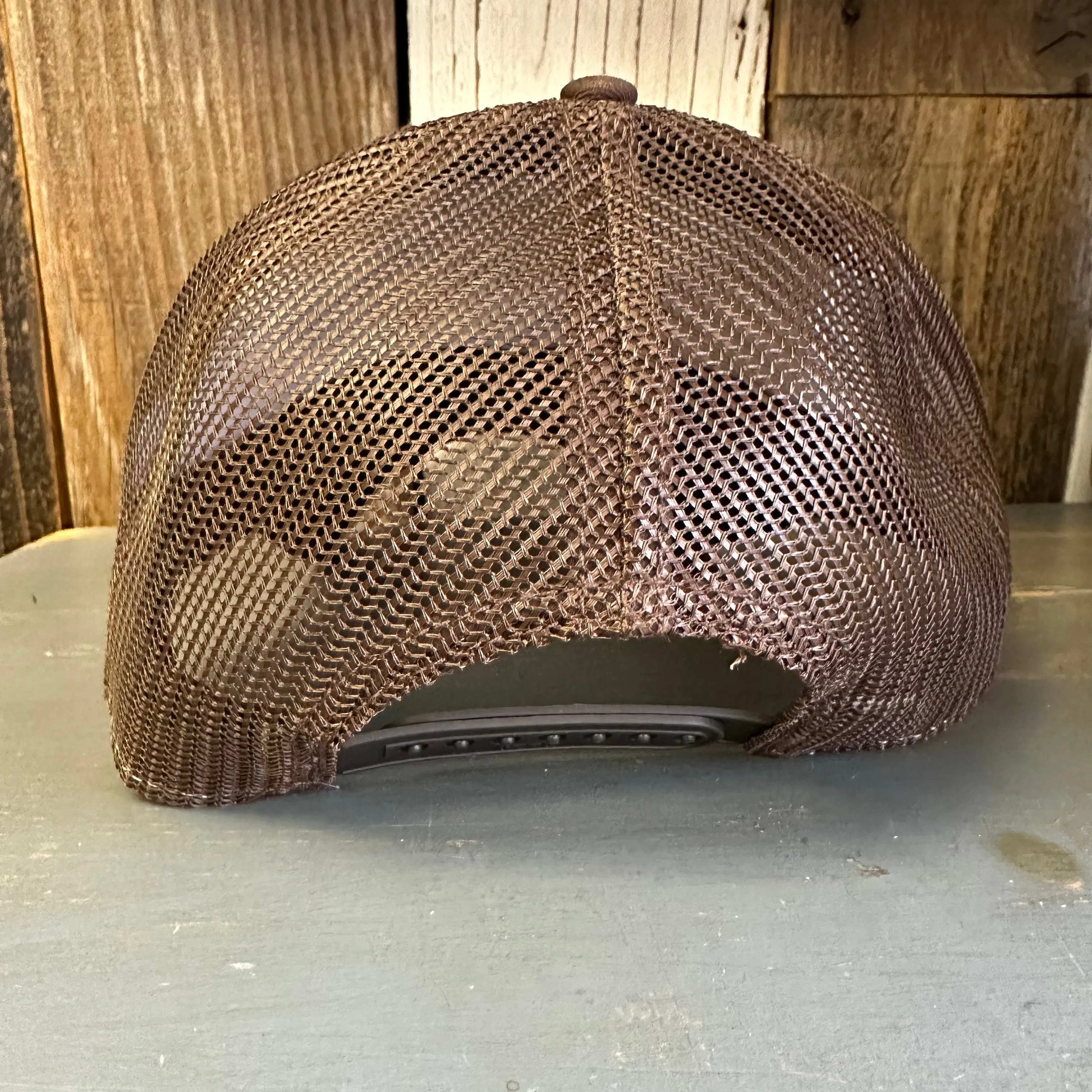 Hermosa Beach PIER AVE Premium Cork Low Profile Mesh Back Trucker Hat - (Brown/Cork)