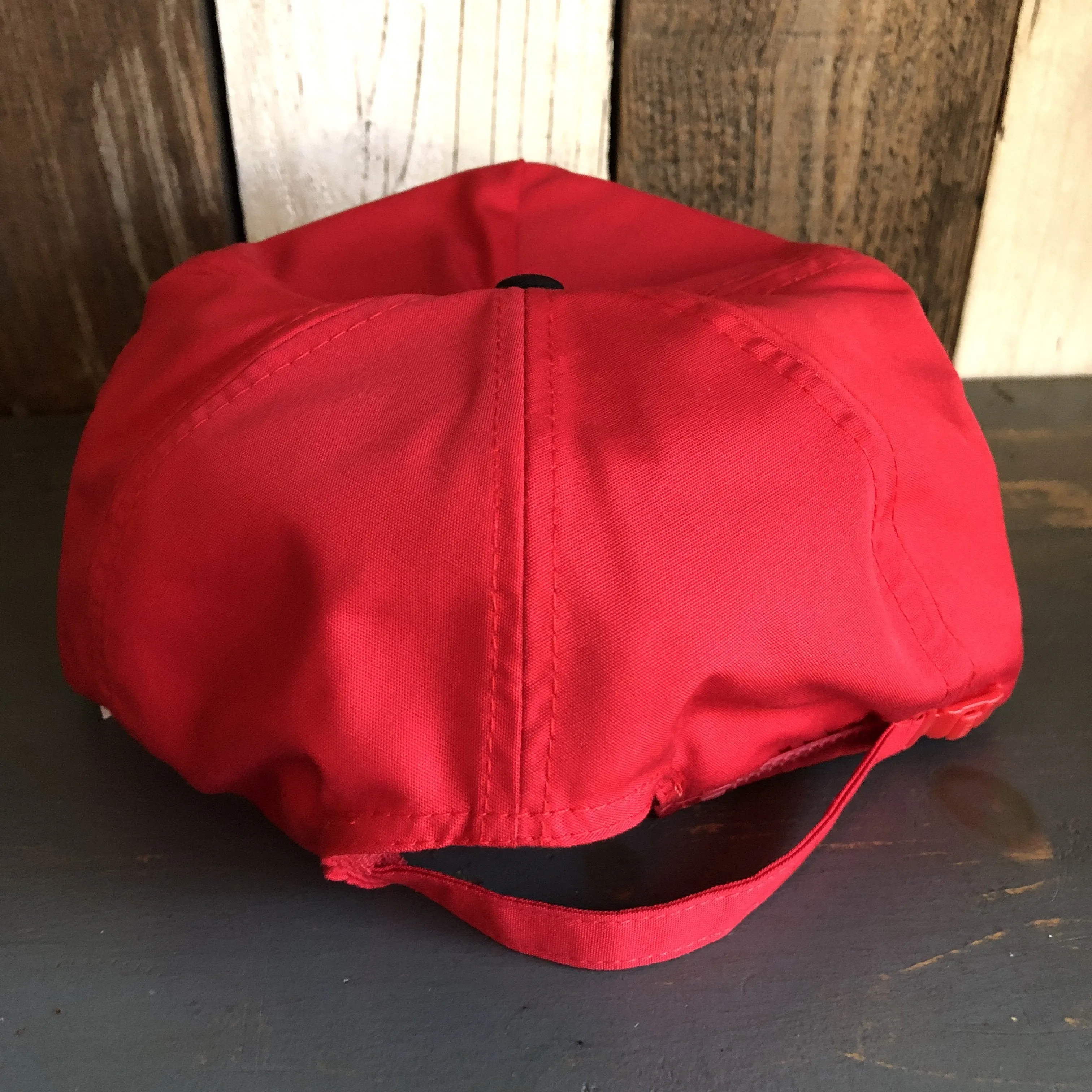 Hermosa Beach SUNBEAMS 5 Panel High Crown Baseball Cap - Black/Red