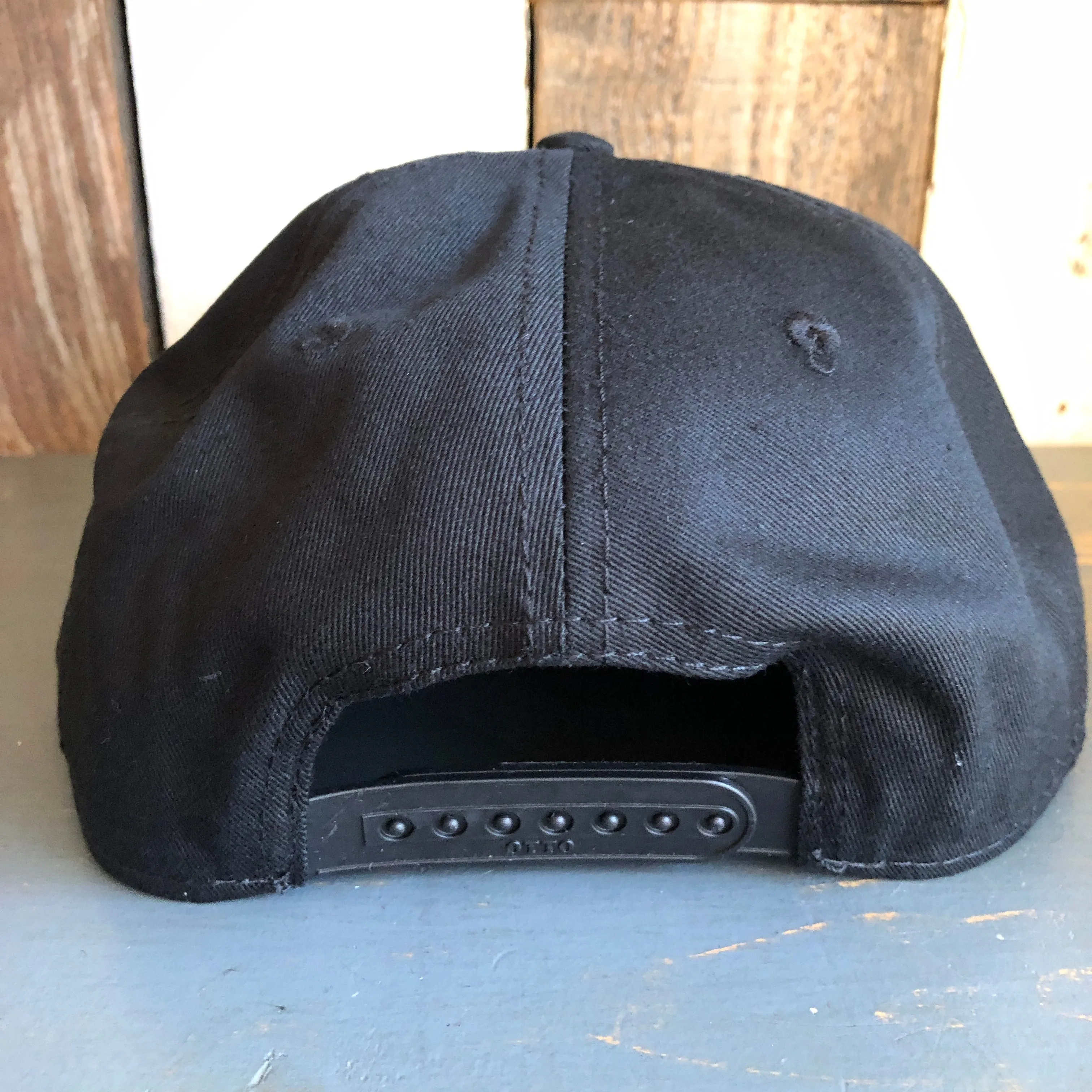Hermosa Beach SUNBEAMS Black Panel/Hawaiian Pattern Visor - 6 Panel Mid Profile Snapback Hat - A ‘o ia