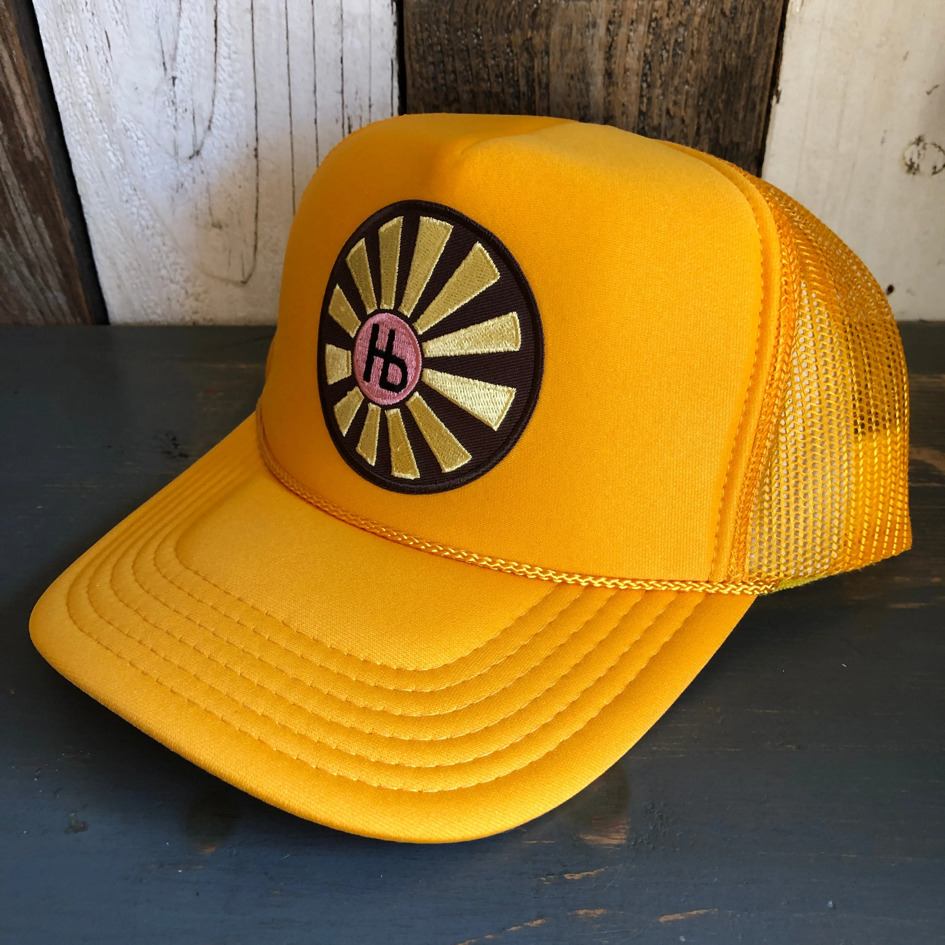 Hermosa Beach SUNBEAMS Trucker Hat - Gold