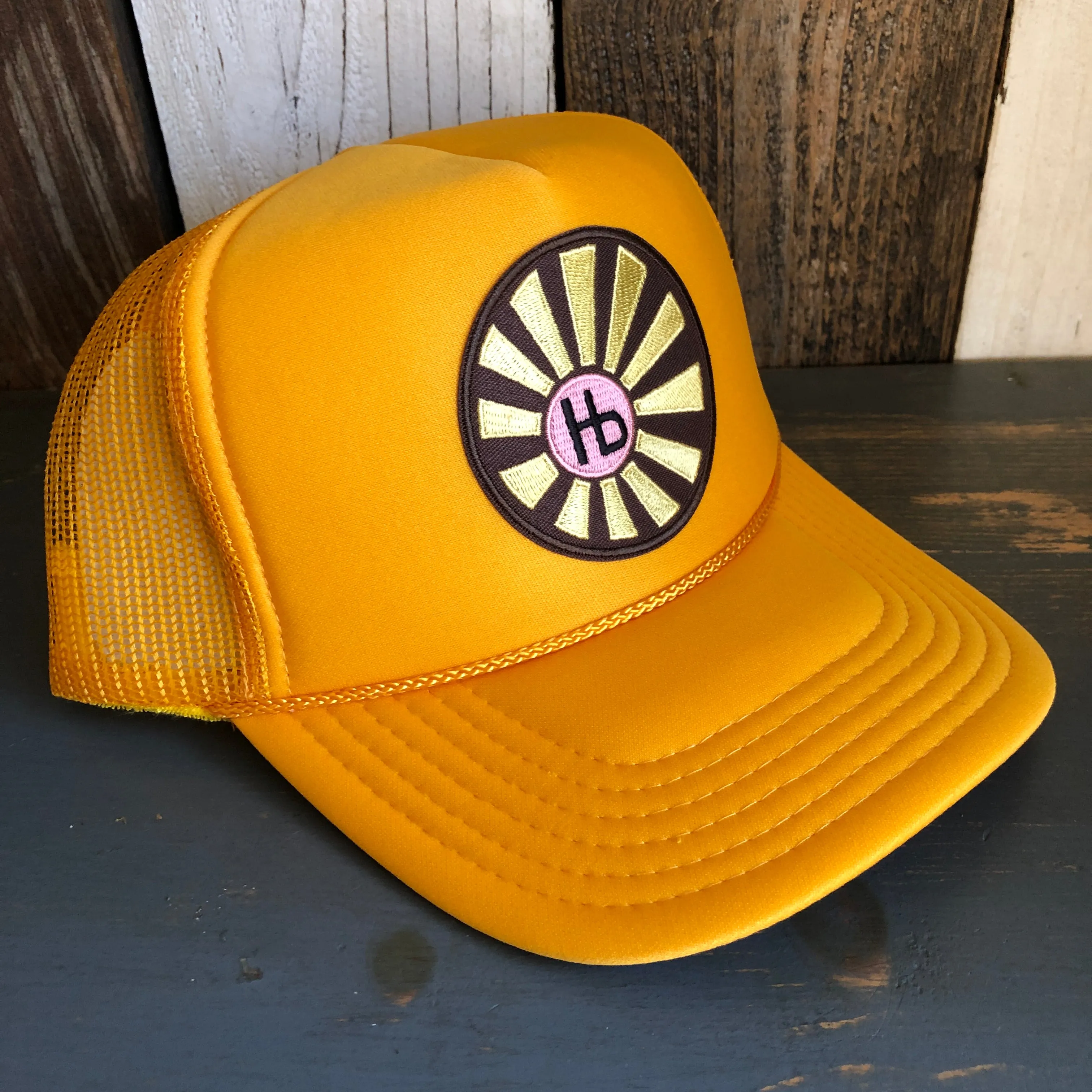 Hermosa Beach SUNBEAMS Trucker Hat - Gold