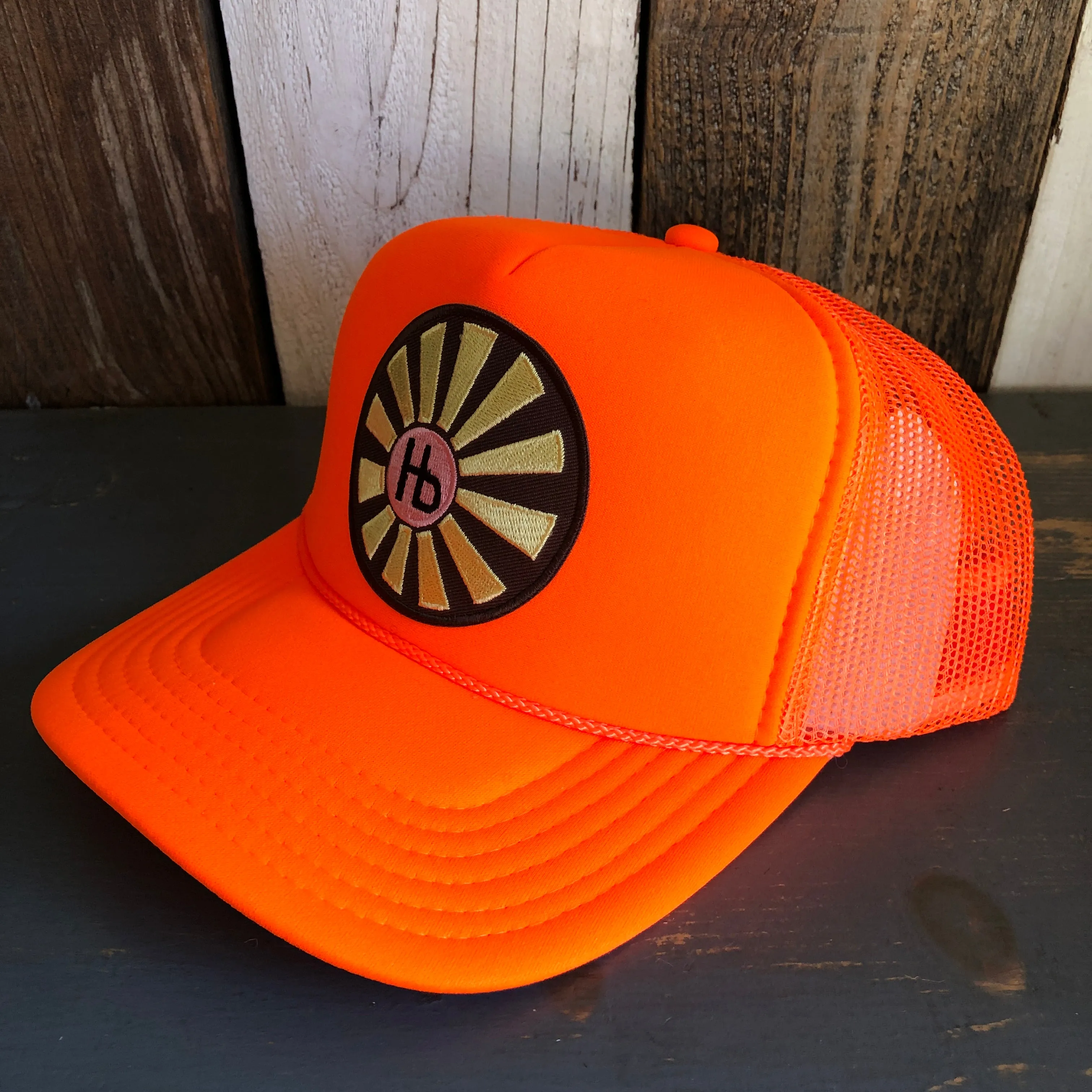 Hermosa Beach SUNBEAMS Trucker Hat - Neon Orange