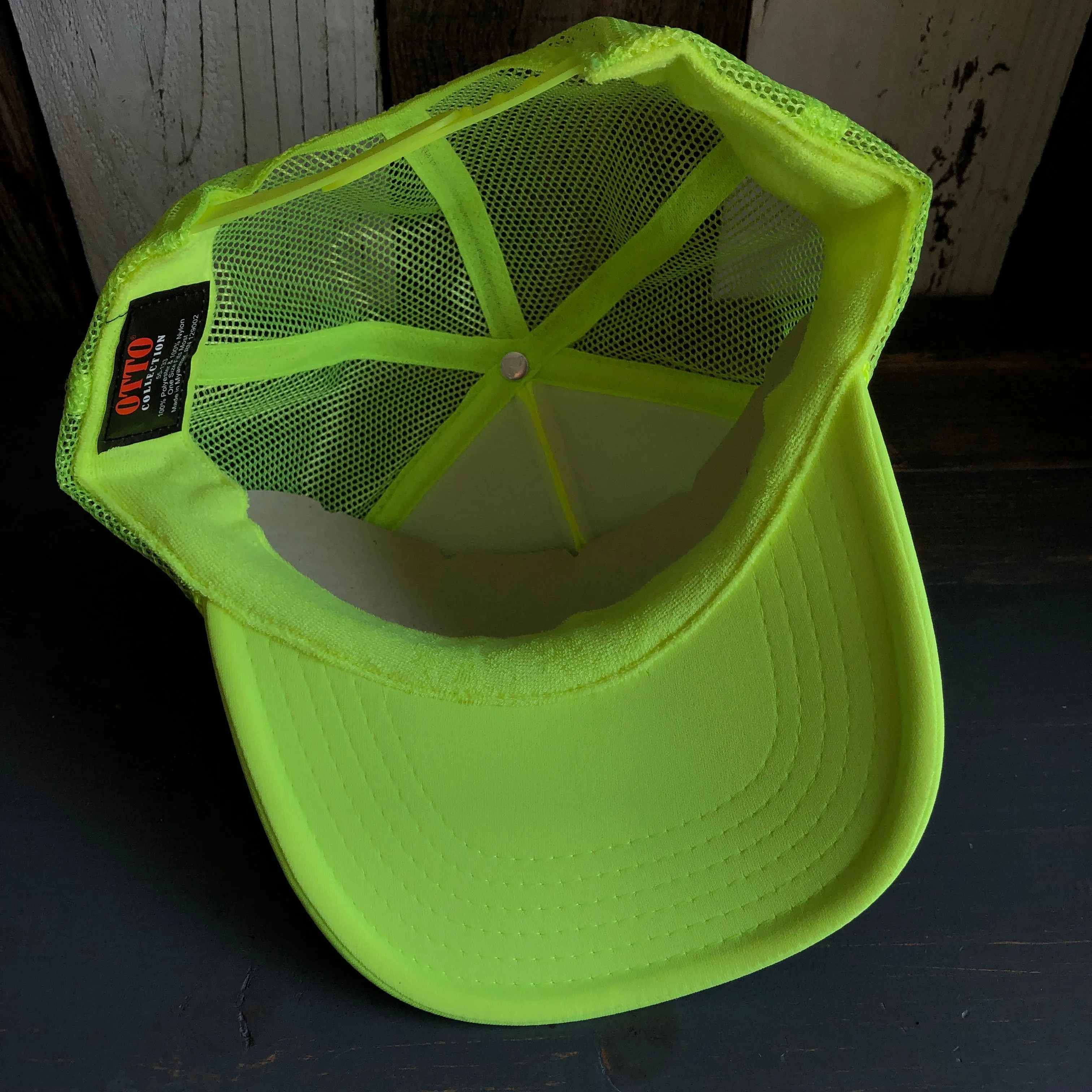 Hermosa Beach SUNBEAMS Trucker Hat - Neon Yellow