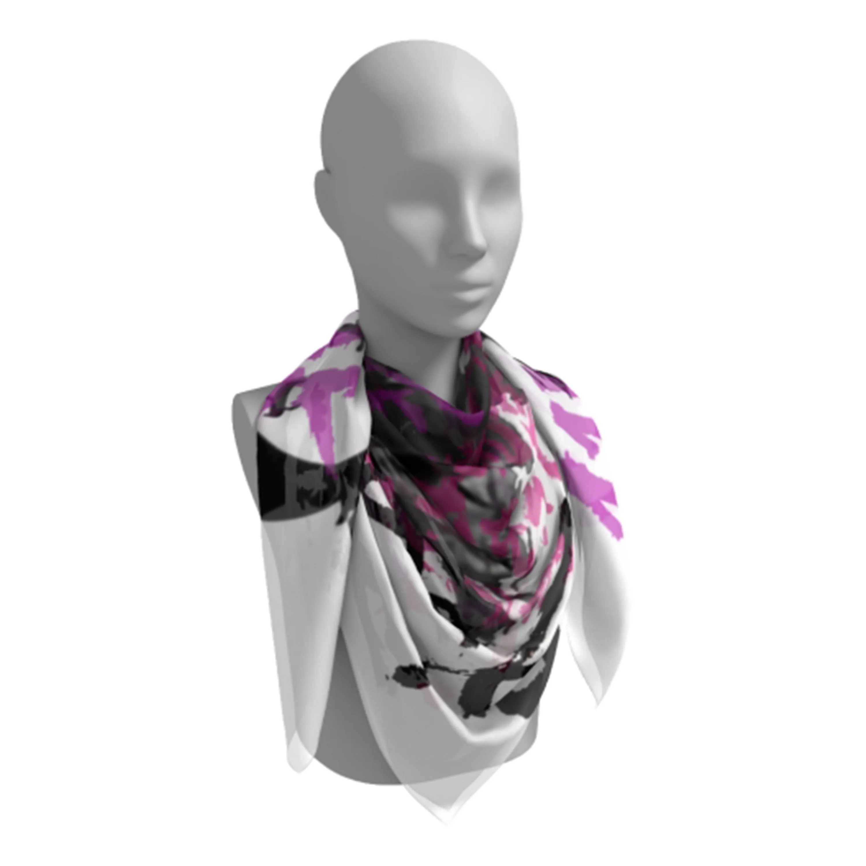 Hojo Masako Graffiti Silk Square Scarf
