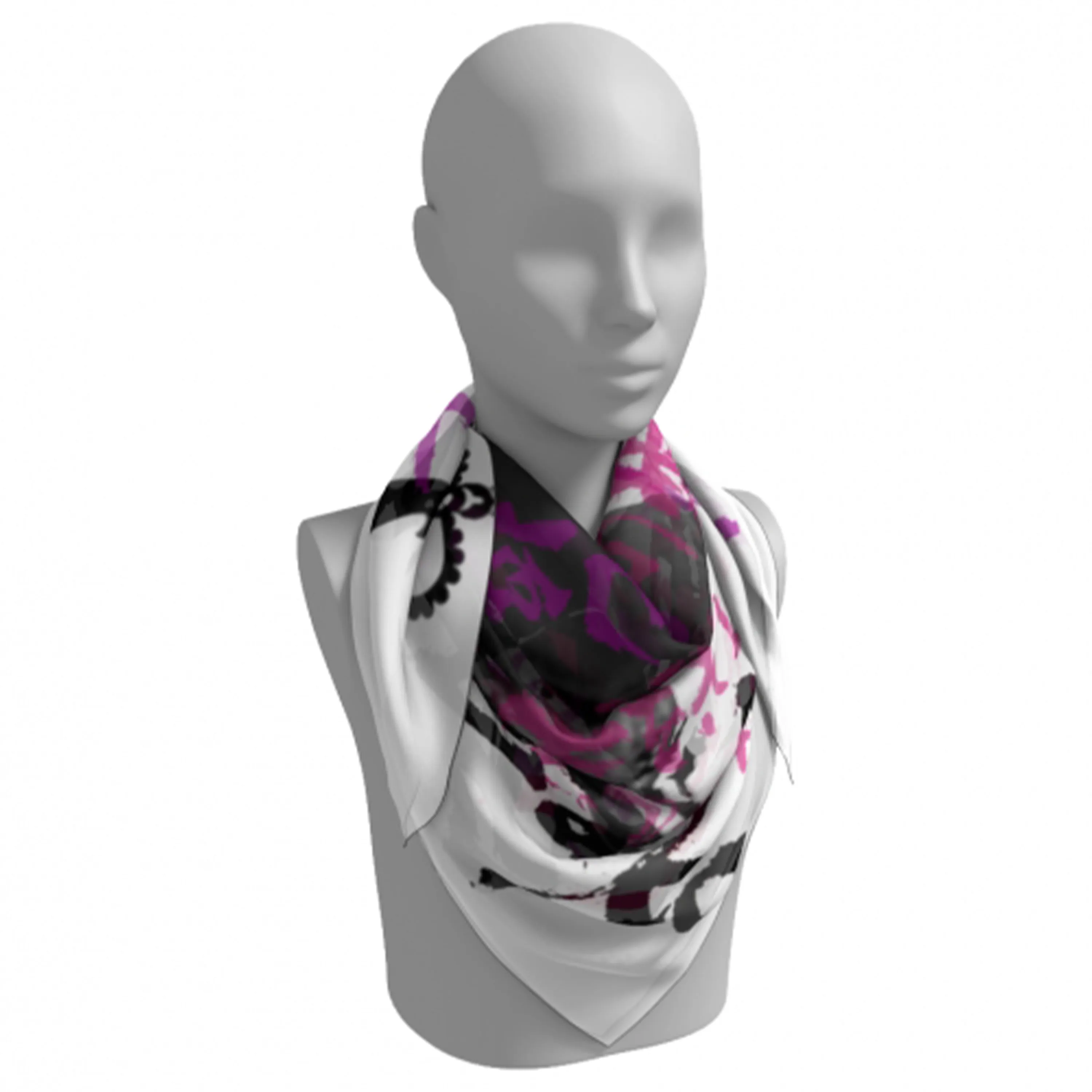 Hojo Masako Graffiti Silk Square Scarf