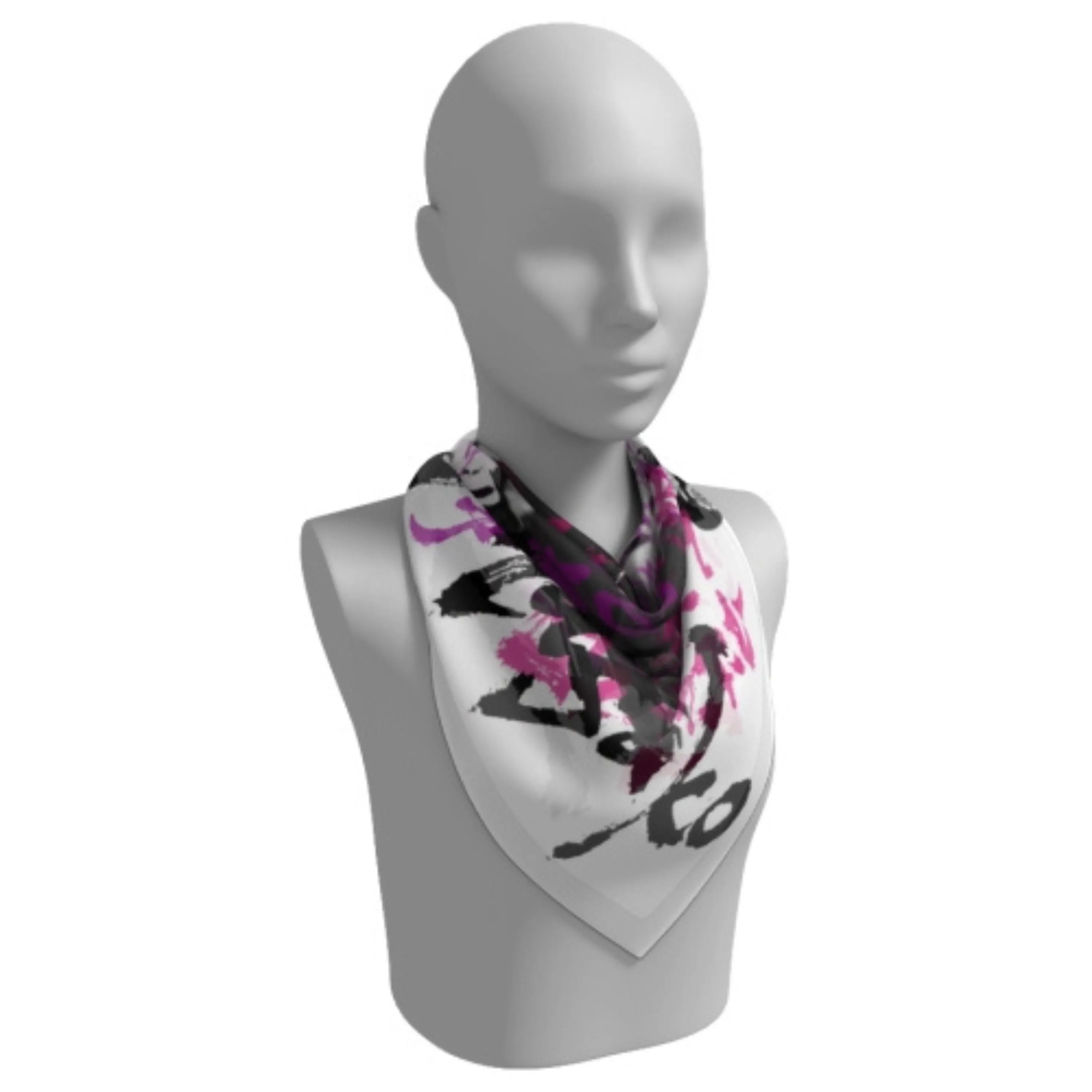 Hojo Masako Graffiti Silk Square Scarf