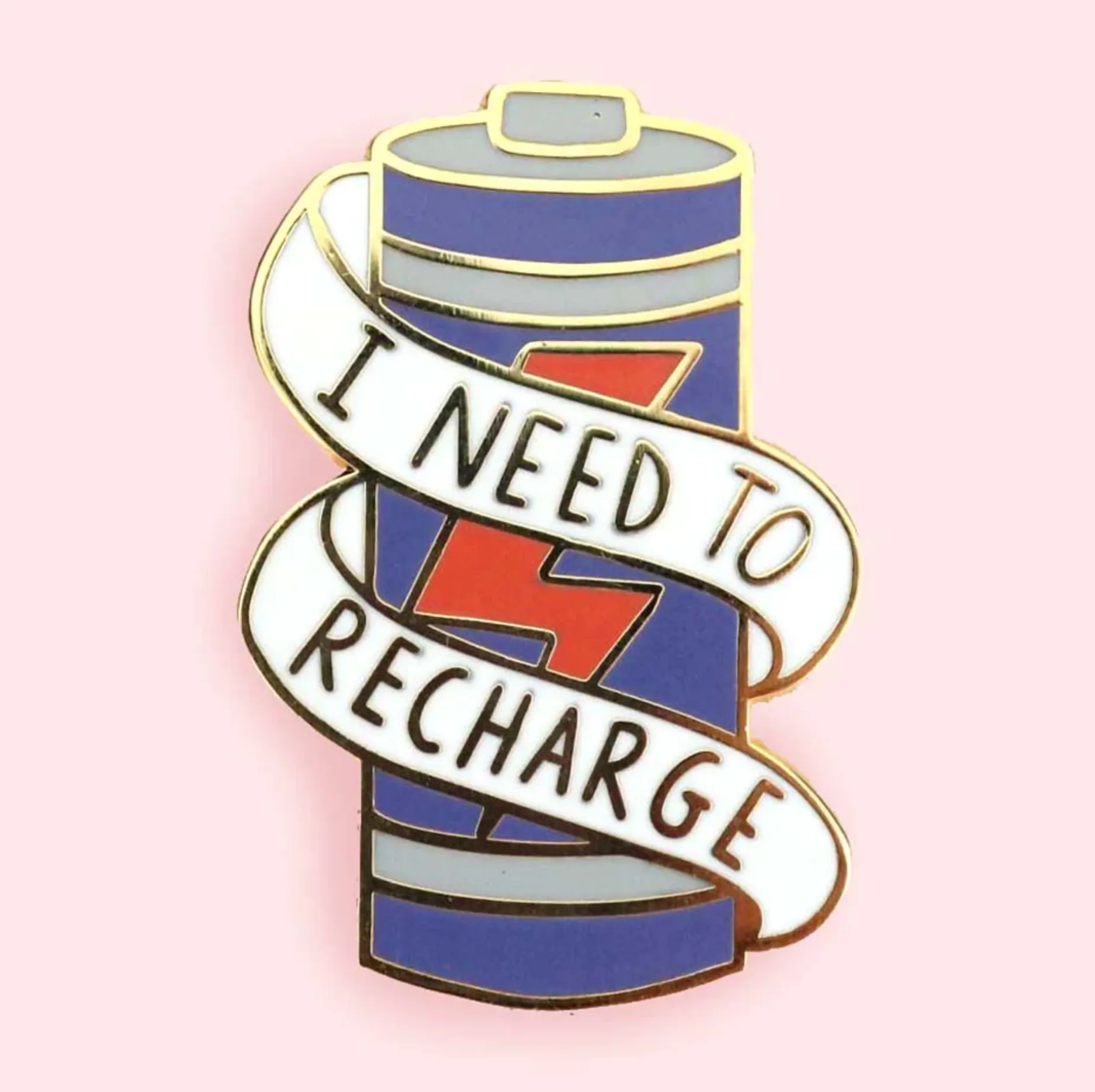 Jubly Umph Lapel Pin • I Need To Recharge