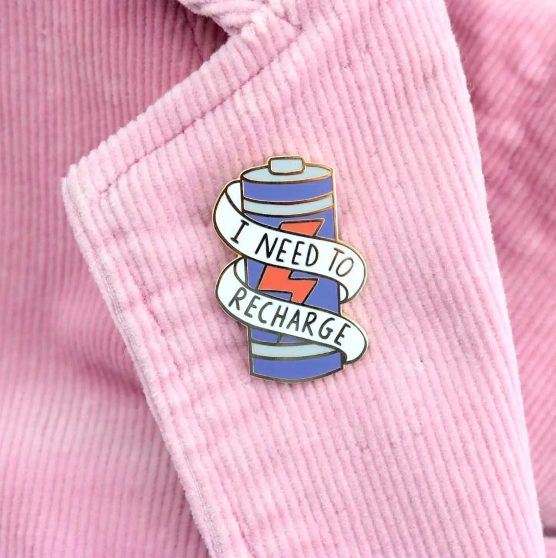 Jubly Umph Lapel Pin • I Need To Recharge