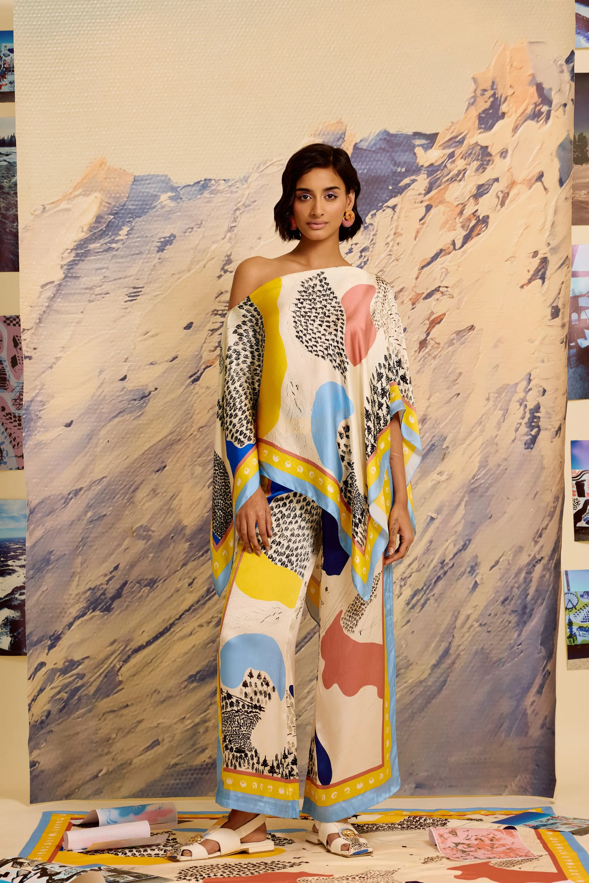 Leviland Asymmetrical Scarf Top