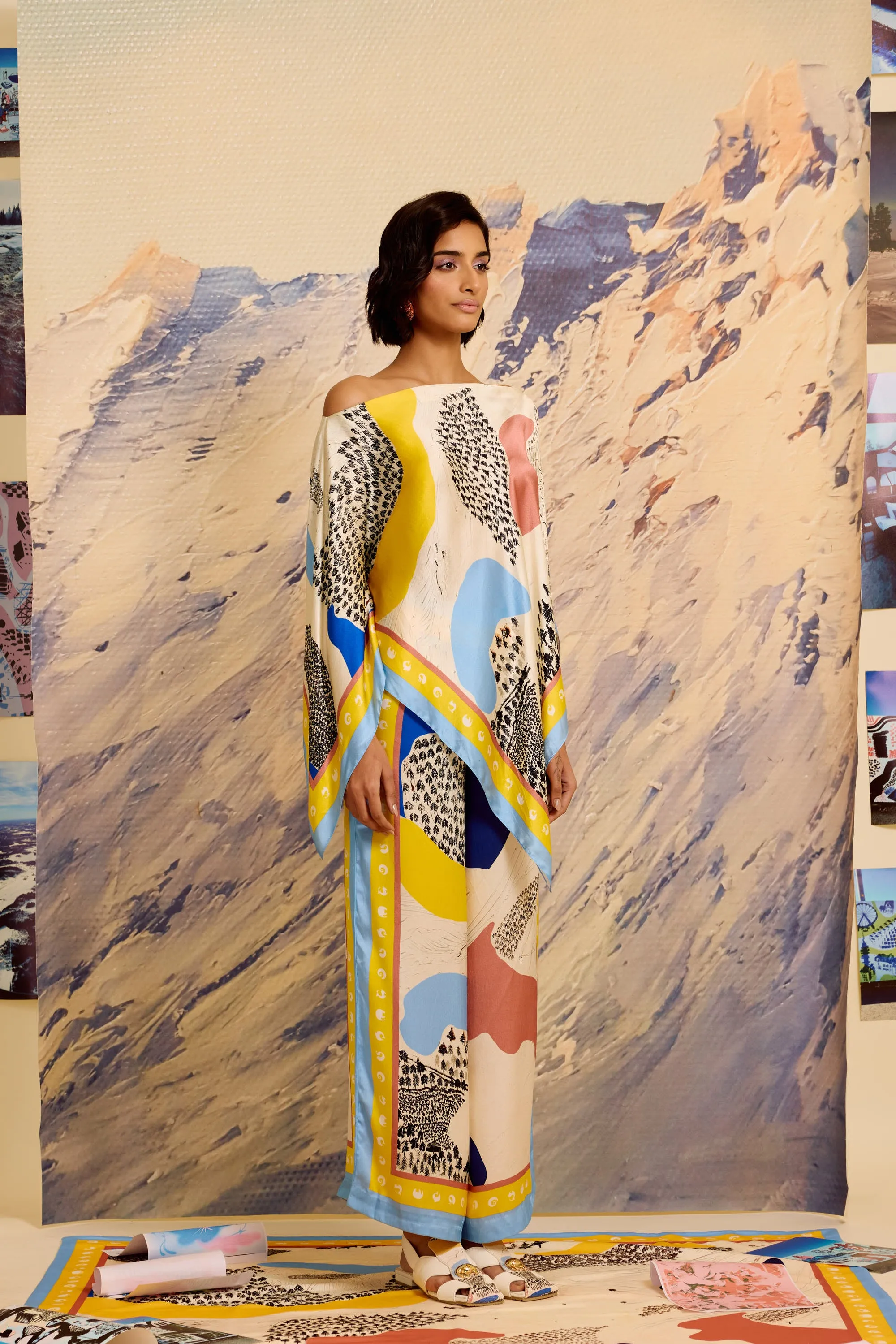 Leviland Asymmetrical Scarf Top