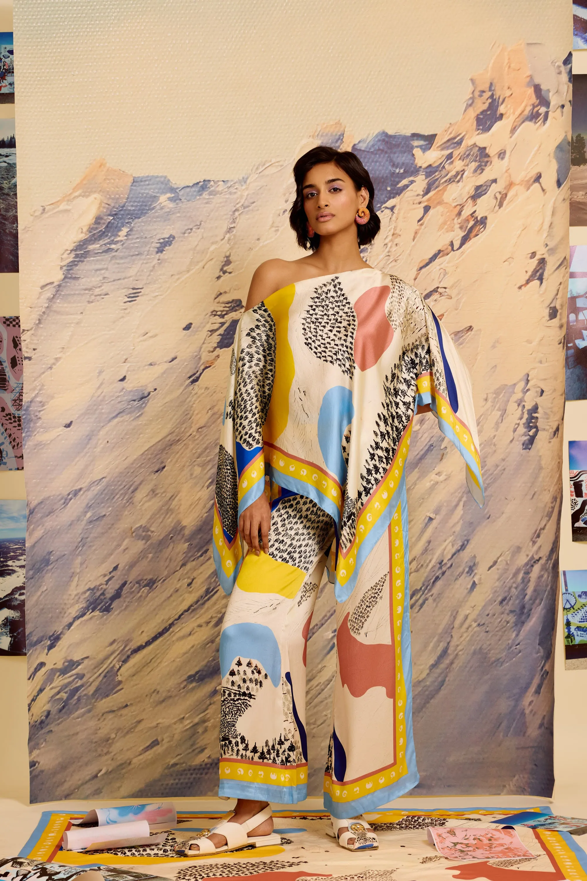 Leviland Asymmetrical Scarf Top
