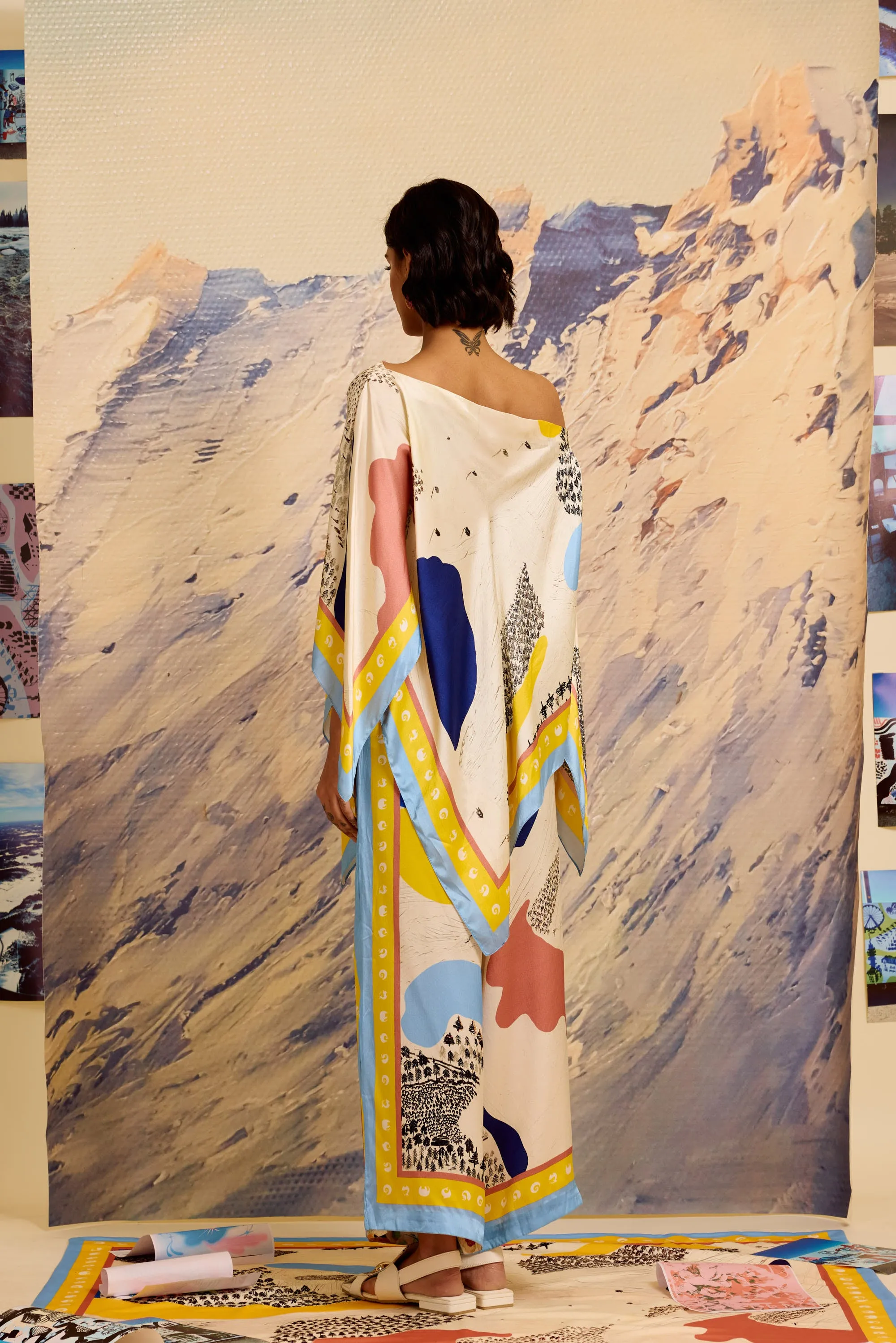 Leviland Asymmetrical Scarf Top