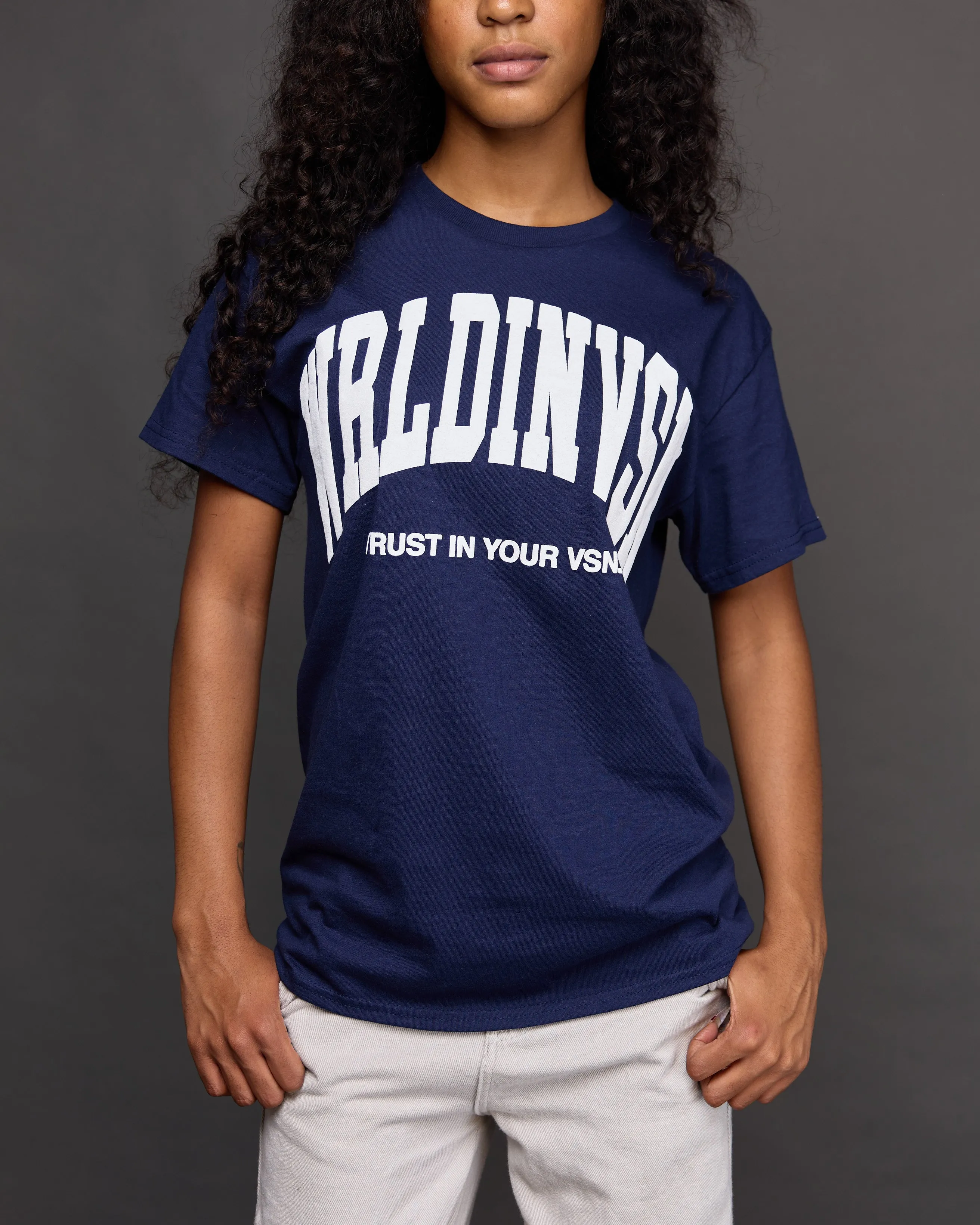 "Big Arch" Tee (Navy/Puff White)