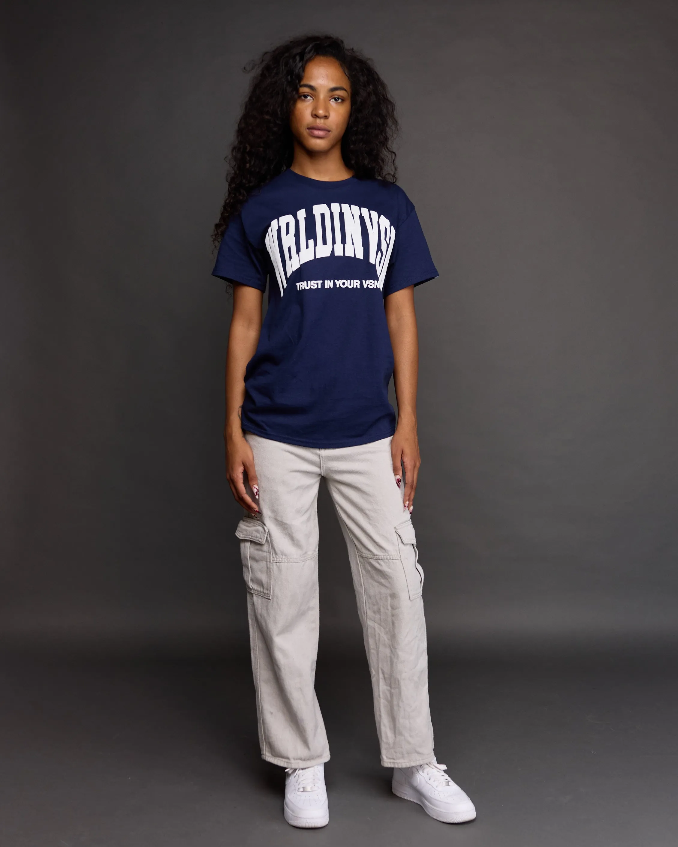 "Big Arch" Tee (Navy/Puff White)