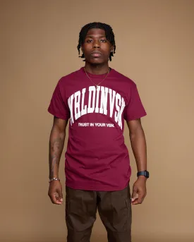 "Big Arch" Tee (Wine/Puff White)