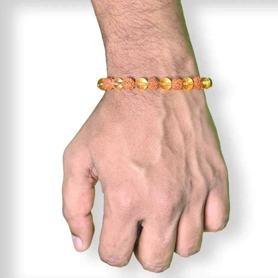 Rudraksha Citrine Bracelet: BUY 1 GET 1 FREE