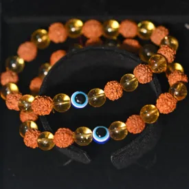 Rudraksha Citrine Bracelet: BUY 1 GET 1 FREE