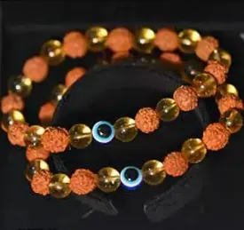 Rudraksha Citrine Crystal Bracelet - BUY 1 GET 1 FREE
