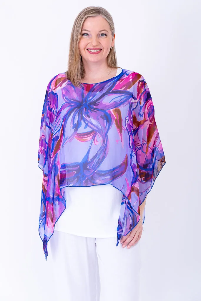 Silk Poncho, Lily Love