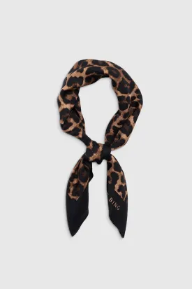 York Scarf Black And Brown Leopard