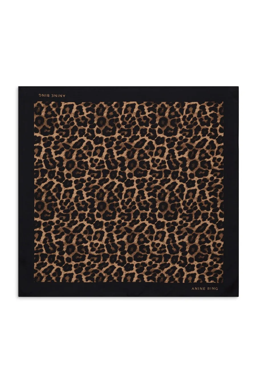 York Scarf Black And Brown Leopard